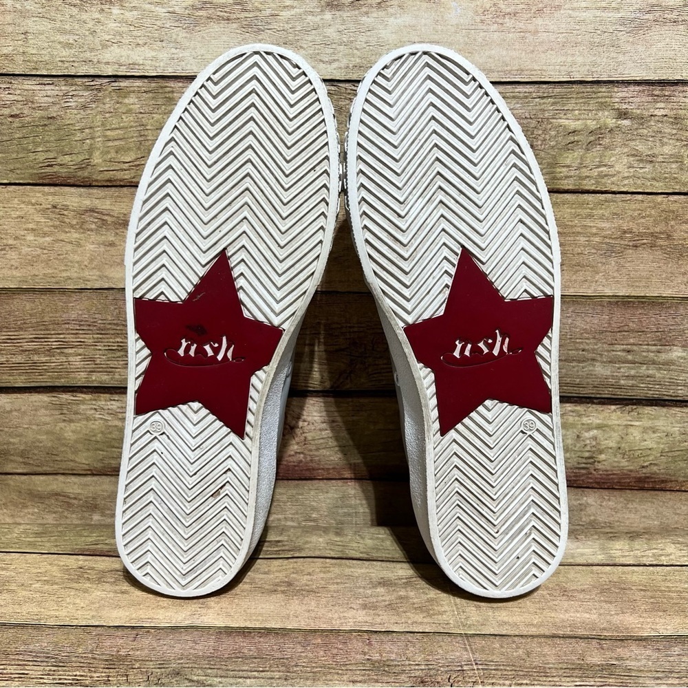 Ash Grey Leather Low Sneakers - Picture 8 of 9